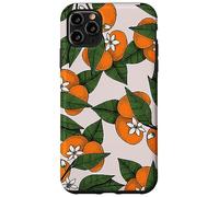 Aesthetic Orange Clementine on Branch Botanical Pattern Custodia per iPhone 11 Pro Max