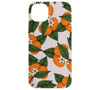 Aesthetic Orange Clementine on Branch Botanical Pattern Custodia per iPhone 14 Plus