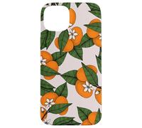 Aesthetic Orange Clementine on Branch Botanical Pattern Custodia per iPhone 15 Plus