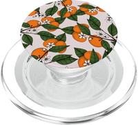 Aesthetic Orange Clementine on Branch Botanical Pattern PopSockets PopGrip per MagSafe