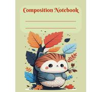 Aesthetic Pastel Autumn Theme Composition Notebook for Kids, Teens, Students & Adults- 8.5x11 inch, 150 wide Ruled Pages, Matte Finish Cover: Adorable ... Composition Writing & Gift for Animal Lovers