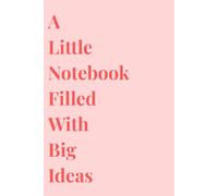 Aesthetic Pink Notebook: A little notebook for all of your big ideas