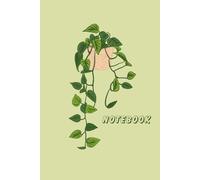 Aesthetic Pothos Plant Dot Grid Notebook: 6x9 inch Green Minimalist Notebook - 120 Dotted Pages - Drawing and Note Taking