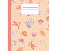 Aesthetic Sea Creatures Underwater Vibes Composition Notebook Wide Ruled: Oceanic Wonder Journal School College Students Subject Writing 110 Pages Standard Size