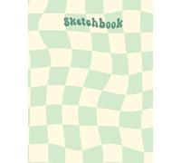 Aesthetic Sketchbook: Y2K Checkered Sage Green Drawing Pad for Doodling, Illustration, Coloring | Aesthetic Sketchpad for Teens