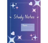 Aesthetic Sparkle Study Notebook: Cute Sparkle Lined Notebook with Index, Numbered Pages, and Subject Headers (Full Color Edition)