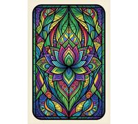 Aesthetic Stained Glass Lotus Zen Mandala Dot Grid Journal: 100 Page Dotted Notebook with Premium Cream Paper | 6x9 Matte Hardcover for Creative Writing, Mindfulness, and Spiritual Peace