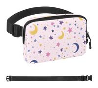 Aesthetic Stars and Moon-1478 Marsupio da uomo e donna, marsupio con tracolla regolabile, alla moda, borsa a tracolla ovunque, per viaggi all'aperto, corsa, escursionismo, multicolore, Multicolore,