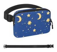 Aesthetic Stars and Moon-1496 Marsupio da uomo e donna, marsupio con tracolla regolabile, alla moda, borsa a tracolla ovunque, per viaggi all'aperto, corsa, escursionismo, multicolore, Multicolore,