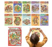 Aesthetic Tapes, 3D Sticker Scenes, Decal Roll for Journaling Crafts, Seasonal Christmas Halloween Design, School Classroom Decoration, Unique Supplies for Adults Kids