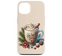 Aesthetic Winter Coffee Latte Graphic For Women Snowy Days Custodia per iPhone 13