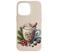 Aesthetic Winter Coffee Latte Graphic For Women Snowy Days Custodia per iPhone 14 Pro Max