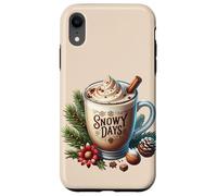 Aesthetic Winter Coffee Latte Graphic For Women Snowy Days Custodia per iPhone XR