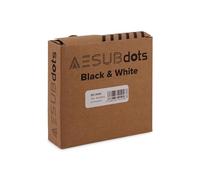 AESUB Dots black&white - Punti di riferimento bianchi per scanner 3D con luce strutturata, autoadesivi e bidirezionali, adatti per spray AESUB, Ø 3 mm, rotolo con perforazione di demolizione