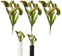 AESZITTEW Piante artificiali Venere acchiappamosche riutilizzabili, piante finte realistiche, piante carnivore finte per casa, giardino, vaso da tavolo, decorazione per ufficio, 40 cm, 8 teste