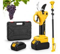 AETEREOS Cesoie Elettriche da Potatura A Batteria 2-Bat | Diametro di Taglio 40 Mm, con Asta di Prolunga da 2.5 M, Display LCD, per Potare Alberi, Arbusti E Alberi da Frutto