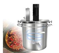 AETEREOS Mixer Elettrico per Alimenti in Acciaio Inossidabile - Mescolatore Automatico da Pentola con Raschiatore a 4 Lame per Marmellate, Salse, Zuppe e Creme al Ciocco 35L