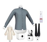 AETEREOS Stira Camicie Automatico, Manichino Asciugatura e Stiratura Magliette, Camicette, Ferro da Stiro Verticale Asciuga Senza Pieghe con 4 Clip Peso CombinationC