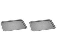 Aeternum Bakeware Petravera Teglia Rettangolare, Aluminium,Grigio, 38 x 27 x 2 cm (Confezione da 2)
