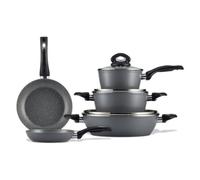 Aeternum Batteria Pentole Antiaderente 8 PZ Brooklin Piano Induzione Taste Grey