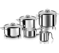 Aeternum Bialetti Batteria di pentole Divina Acciaio 8 Pz color Argento