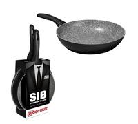 Aeternum - Bis padelle pietra antiaderente stone in black cm 28-32