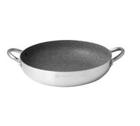 Aeternum, Grande Famiglia, Grandi Dimensioni, Tegame Antiaderente, Adatto all'Induzione, Diametro 32 cm, Alluminio, Argento