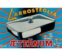 Aeternum lasagnera, rostiera cm 36x23 con coperchio, acciaio 18/10 vecchia produ