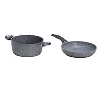 Aeternum, Madame Petravera 3.0, Casseruola Antiaderente, Diametro 20 cm, Grigio & Madame Petravera 3.0, Padella Antiaderente, Ideale per Induzione, Diametro 20 cm, Full Induction, Grigio
