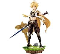 Aether, Lumine Action Figure Statue Model Home Ornament, PVC anime Game Character Collection Figurine Decor Craft Gift 9.4" (Aeter)
