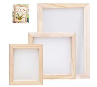 AetherAurora 3 Pezzo Schermo per la Produzione di Carta in Legno di 3 Dimensioni, Cornice per Fabbricazione della Carta, Telaio Carta Riciclata, per la Produzione di Carta Fai-da-Te Pittura a Mano