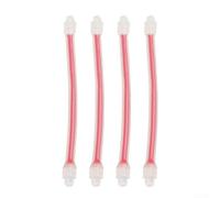 Aetluxery Ammortizzatore ammortizzatore per racchetta da tennis in silicone, per ridurre le vibrazioni, struttura leggera, migliora la precisione del tiro, giallo, rosso, blu, bianco, 4 pezzi (rosso)