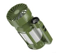 Aetluxery Lanterna a energia solare 3 in 1 con ventola e torcia, struttura leggera in ABS, compatibile con la maggior parte delle banche USB e dei pannelli solari