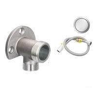 Aetluxery Staffa di montaggio per rubinetto in acciaio inossidabile 304 da 10,2 cm, base fissa per rubinetto da bagno, lavabo, valvola, tubo flessibile, resistente alla ruggine, tonalità argento (E)