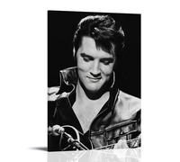 AETQWOEGEWE Elvis Presley - Poster su tela, decorazione artistica moderna, elegante stampa estetica per soggiorno, camera da letto, 30 x 45 cm, con cornice