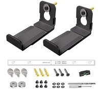 Aetubree Staffa per SoundBar Sotto TV, supporto universale da parete per altoparlante, regolabile da 86 a 147 mm, staffa Sound Bar per Samsung, Sonos, LG, Sony, JBL, Bose (nero)