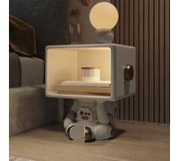 AETVRNI Comodino astronauta con ripiano portaoggetti in resina spaziale collezione spaziale piccolo tavolino per soggiorno camera da letto comodino unico decorazione per la casa, pensando