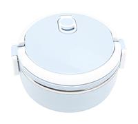 Aeun Box Isolato, Grande capacità, Facile da Pulire, Portapranzo Rotondo in Acciaio Inossidabile Monostrato Portatile per Adulti