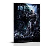 AEUYWQHKEKG Armageddon - Poster estetico vintage su tela, decorazione artistica da parete per soggiorno e camera da letto, 60 x 90 cm, con cornice