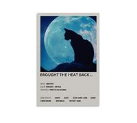AEUYWQHKEKG Enhypen Poster con scritta "Brought The Heat Back" su tela, decorazione artistica da parete per soggiorno, camera da letto, 30 x 45 cm, senza cornice