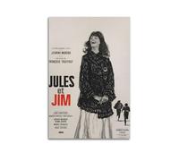 AEUYWQHKEKG Jules et Jim - Poster estetico vintage su tela, decorazione artistica da parete per soggiorno, camera da letto, 20 x 30 cm, senza cornice