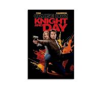 AEUYWQHKEKG Poster artistico da parete con scritta "Knight And Day" su tela, decorazione artistica da parete per soggiorno e camera da letto, 30 x 45 cm, senza cornice