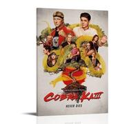 AEUYWQHKEKG Poster di Cobra Kai su tela, decorazione artistica da parete in stile vintage, per soggiorno e camera da letto, 40 x 60 cm, con cornice
