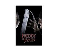 AEUYWQHKEKG Poster di Freddy Vs Jason, stampa artistica da parete estetica vintage su tela, decorazione per soggiorno, camera da letto, 50 x 75 cm, senza cornice