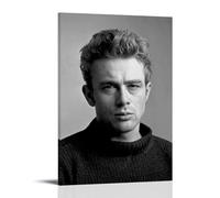 AEUYWQHKEKG Poster di James Dean - Stampa artistica da parete estetica vintage su tela, decorazione artistica da parete per soggiorno e camera da letto, 50 x 75 cm, con cornice