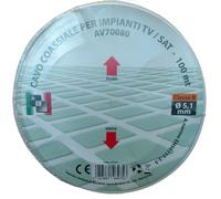 AEV cavo antenna tv sat coassiale 75 ohm cavo 5,1 mm AV70080