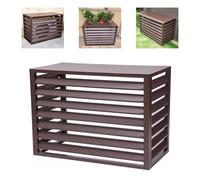 Aevixel Copertura Pompa di Calore da Esterno, Schermo Decorativo del Condizionatore, Griglia Condizionatori D'aria, Privacy Recinzioni Persiane Design, Uso Residenziale Commerciale 110×80×60(2~3P)