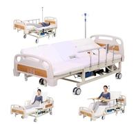 AEXET Letto ospedaliero per infermieri 10 in 1 con inclinazione laterale, letti medici elettrici per la casa con materasso, sponda di protezione, ruote silenziose, fino a 530 libbre