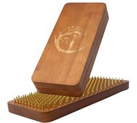 AEXFOR Sadhu Board - Tavola da yoga per principianti, tappetino in legno per digitopressione riflessologia plantare, marrone