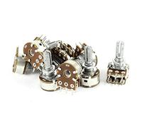 Aexit 10 pezzi tipo B 5K ohm B5K albero zigrinato regolazione superiore doppio cono lineare Rotary pot cono potenziometro a film di carbonio ID: 312352